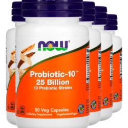 Probiótico10 25 Bilhões Ufc 50cáps Importado 5un Now Foods