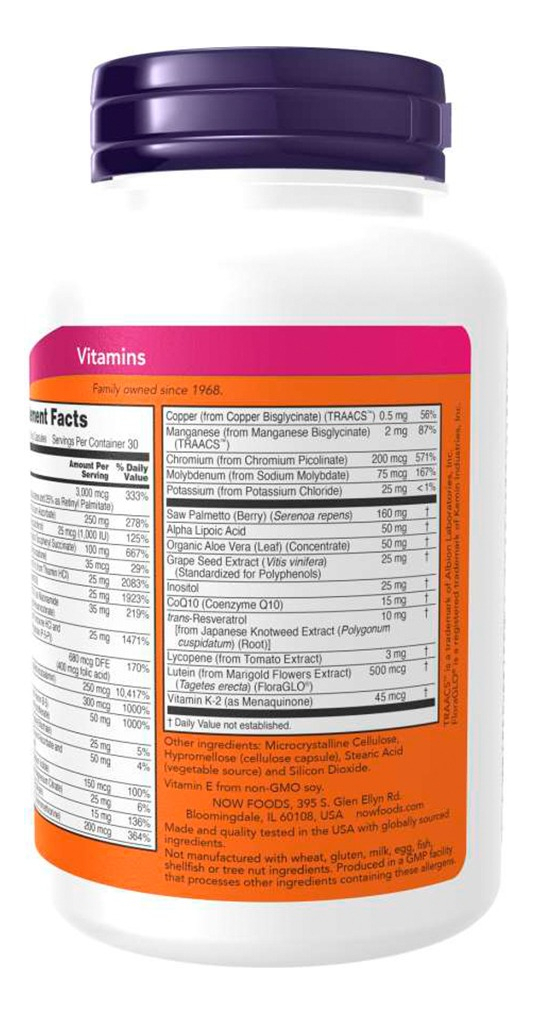 Multivitaminico Adam P/homens 90cáps Importado 2un Now Foods - Imagem 3