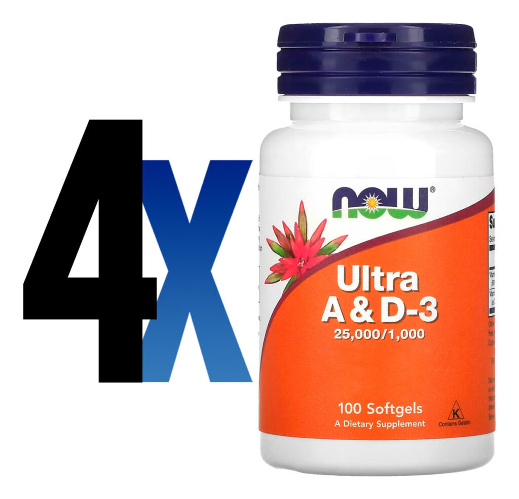 Ultra Vitamina A E D-3 Now Foods 100soft Importado 4un - Imagem 2