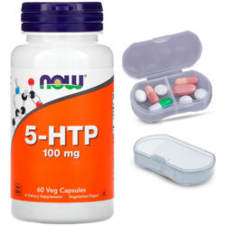 5 Htp Hidroxitriptofano Now Foods 60 Cáps + Porta Cápsulas