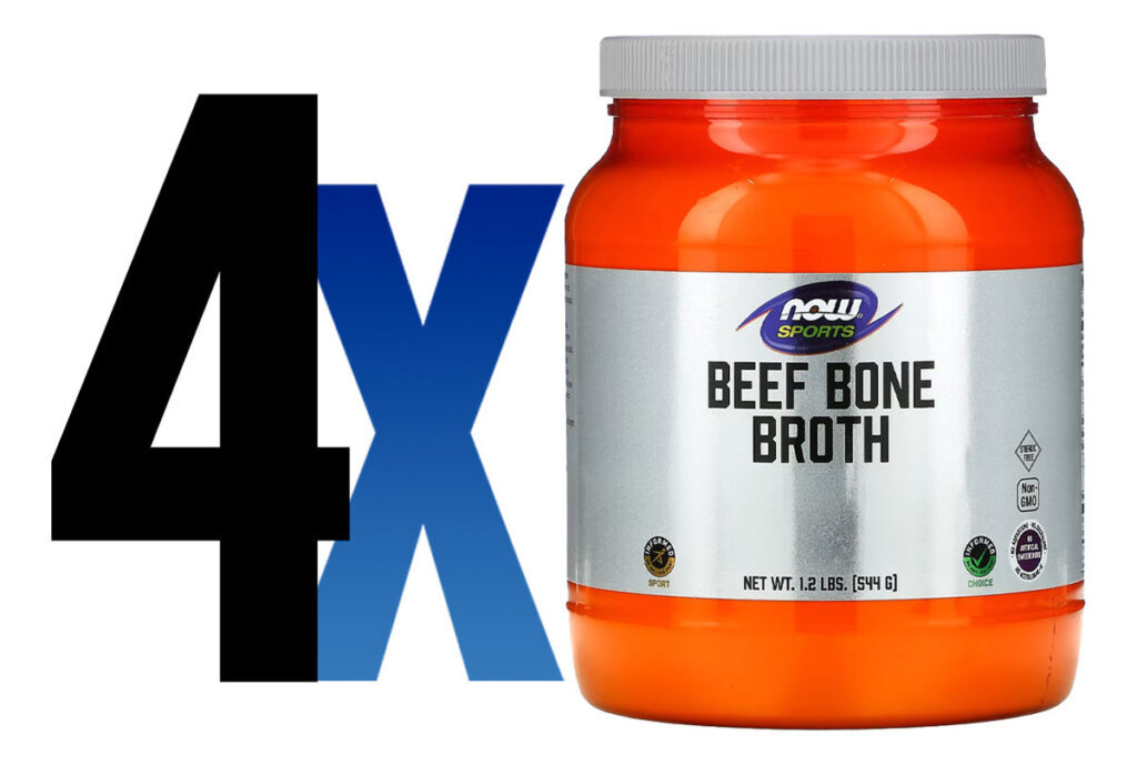 Beef Bone Broth Proteína Pó 544 G Importado 4un Now Foods - Imagem 2