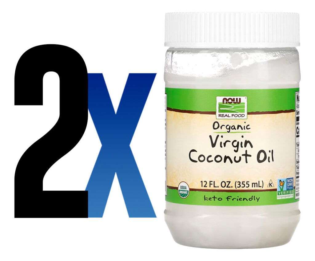 Óleo De Coco Virgem 355ml 100% Puro Importado 2un Now Foods - Imagem 2