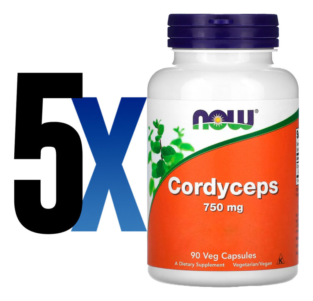Cordyceps 750mg Now Foods 90 Veg Caps Importado 5un - Imagem 2