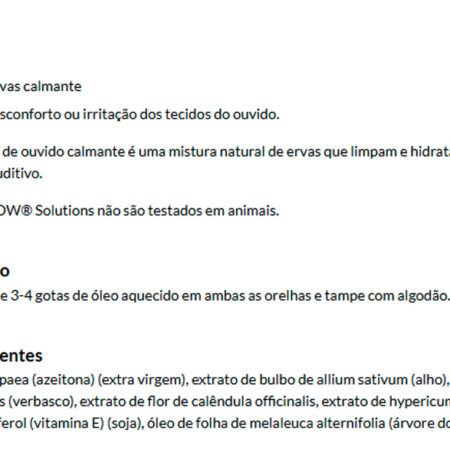 Ear Oil Óleo Ouvido Now Foods 30ml Importado - Imagem 4
