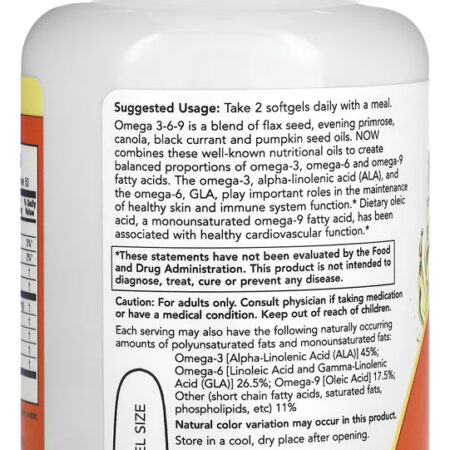 Ômega 3-6-9 1.000mg 100cáps Softgels Importado 5un Now Foods - Imagem 4