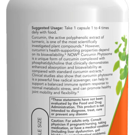 Curcumina Fitossomo 500mg Now Foods 60cáps Importado 4un - Imagem 4