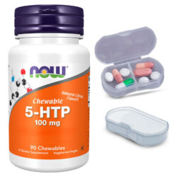 5-htp 100mg Now Foods 90 Chewables + Porta Cápsulas