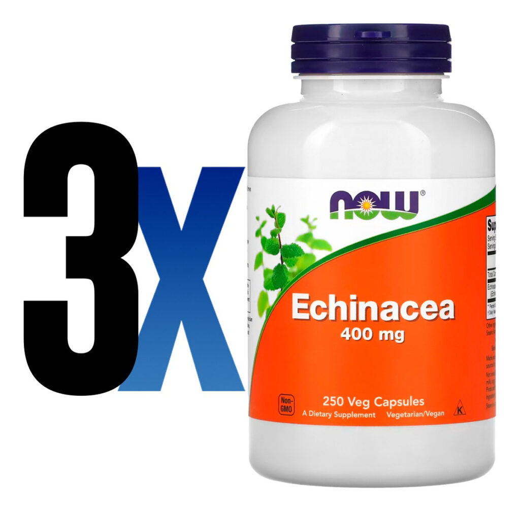 Equinácea 400mg 250 Cáps Importado 3un Now Foods - Imagem 2