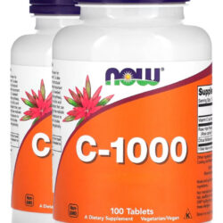 Vitamina C 1000mg+r. Mosqueta 100tab Importado 2un Now Foods