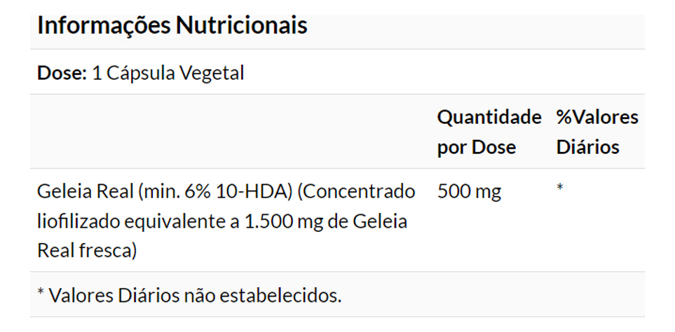 Geleia Real Now Foods Royal Jelly 60 Veg Caps Original - Imagem 4