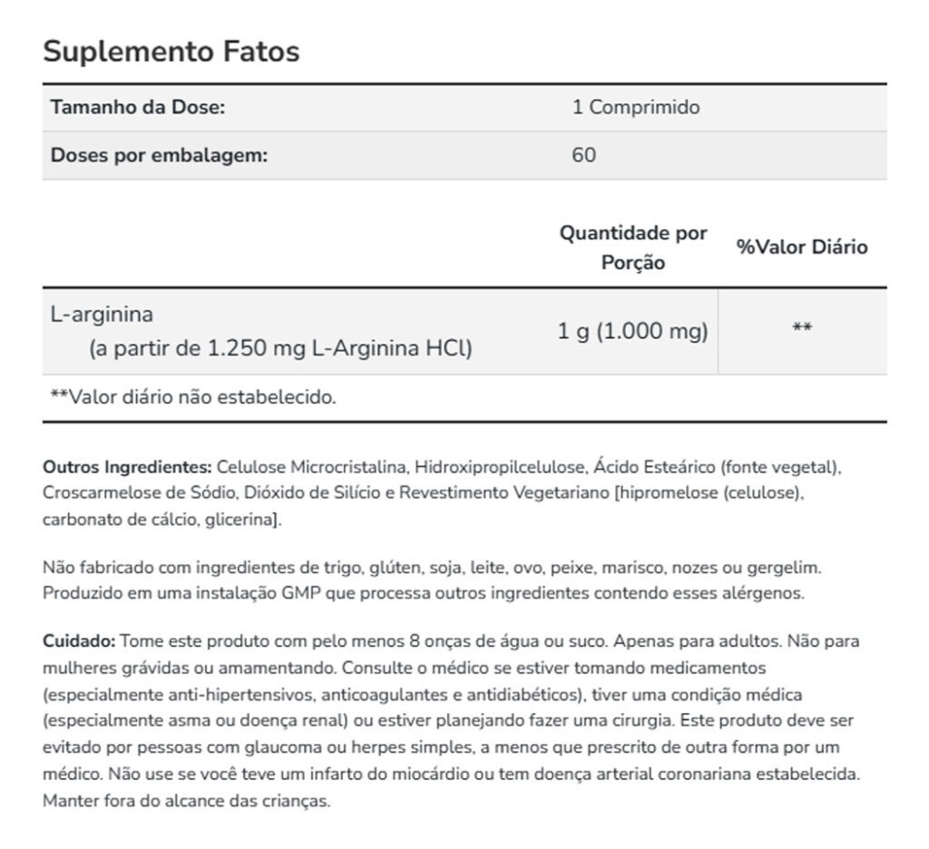 L-arginina 1000mg 60 Tabs Importado 3un Now Foods - Imagem 5