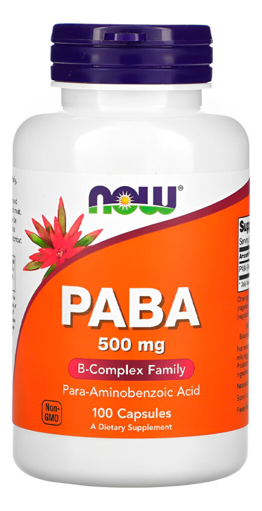 Paba 500mg Now Foods 100 Cápsulas Importado 3un - Imagem 5