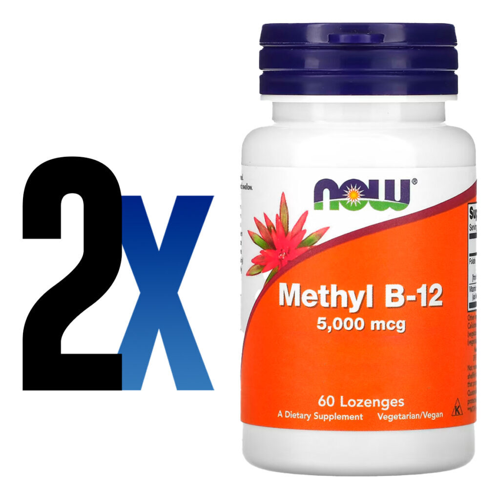 Metil B-12 5.000mcg 60 Pastilhas Importado 2un Now Foods - Imagem 2