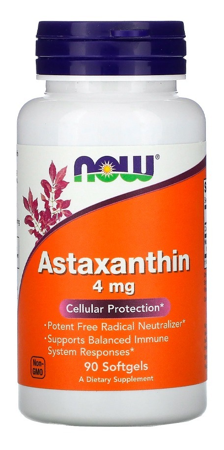 Astaxantina 4mg Now Foods 90softgels 3un - Imagem 3