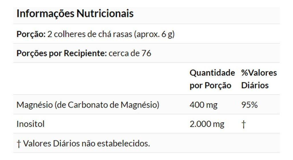 Magnésio Inositol Pó 454g Limonada Importado 5un Now Foods - Imagem 5
