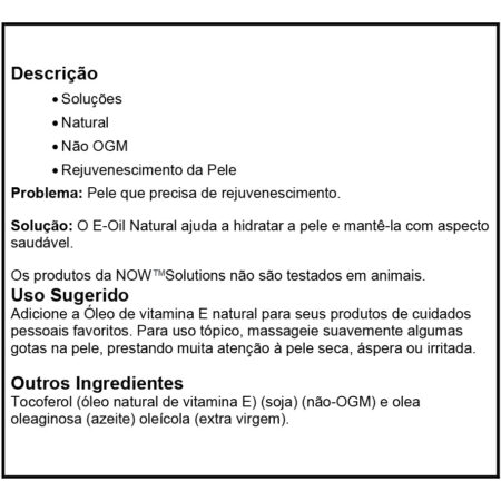 Óleo De Vitamina E Now Foods 2300iu 30ml Importado - Imagem 4