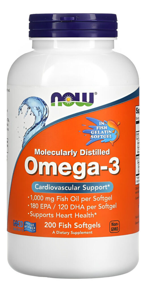Ômega-3 1000mg Now Foods 180/120 200cáps Soft Importado 5un - Imagem 5