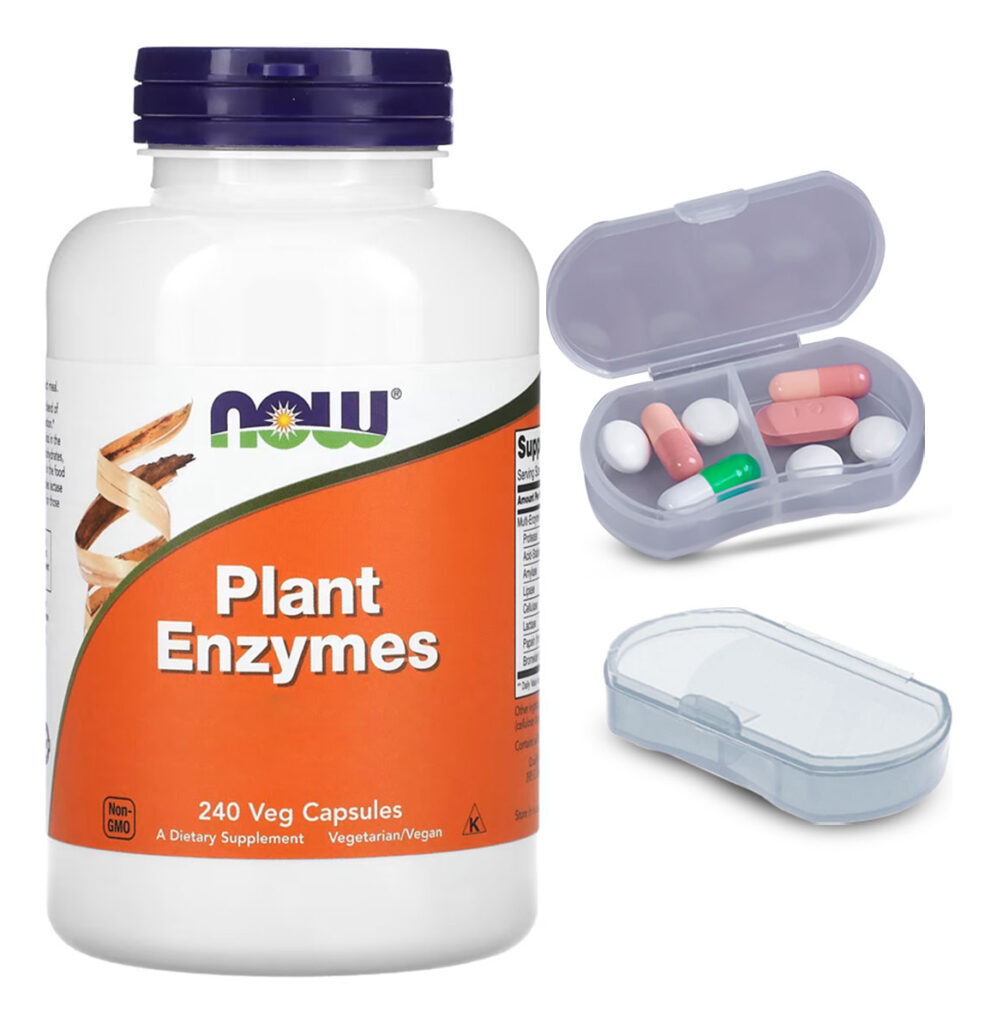 Plant Enzimas Now Foods 240 Caps + Porta Cápsulas