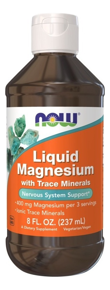 Magnésio Liquido Liquid Magnesium Oligoelementos 237ml Now