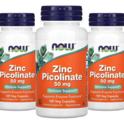 Zinco Picolinato 50mg Now Foods Zinc 120veg Caps 3un Sabor Sem Sabor