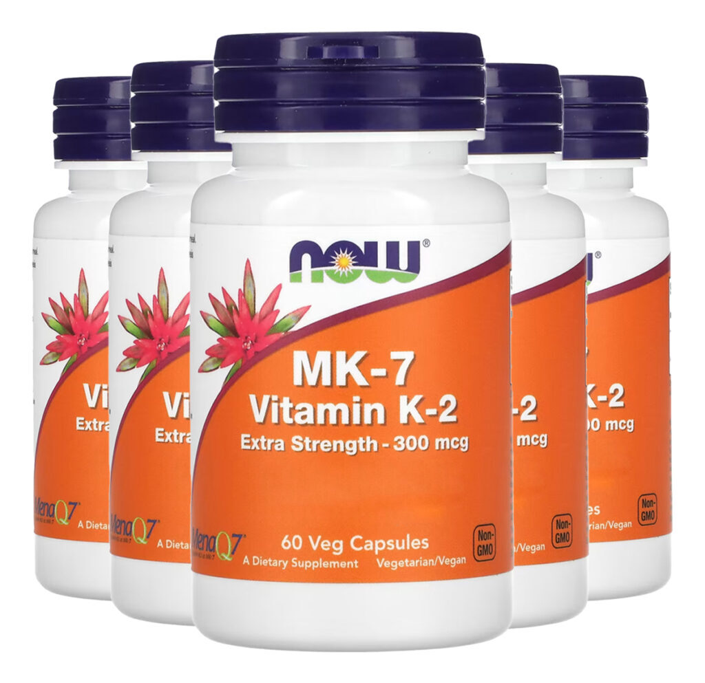 Mk-7 Vitamina K-2 300mcg Now Foods 60 Cápsulas Importado 5un
