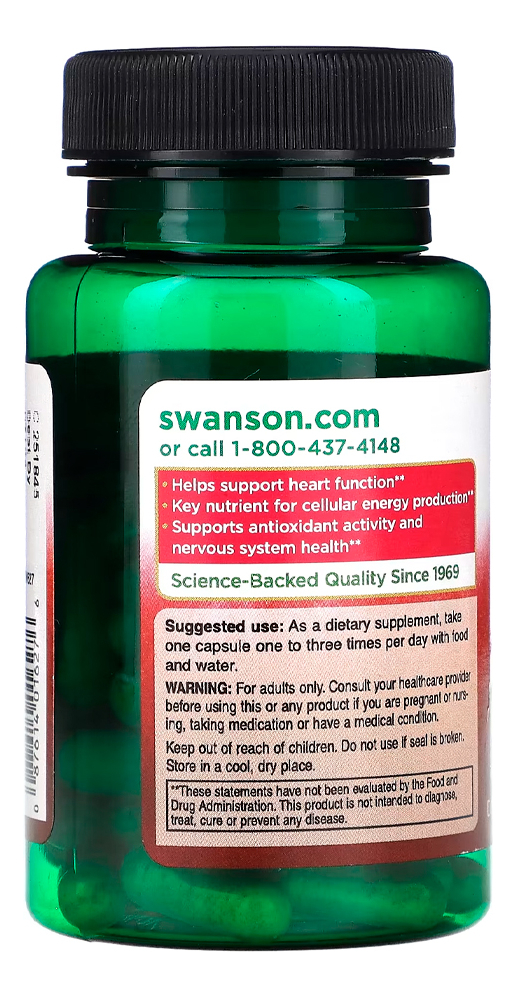 Co-enzima Coq 10 30mg Swanson 60 Caps Importado - Imagem 2
