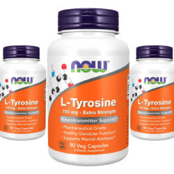 L-tirosina 750mg Now Foods L-tyrosine 90 Veg Caps 5un Sabor Sem Sabor