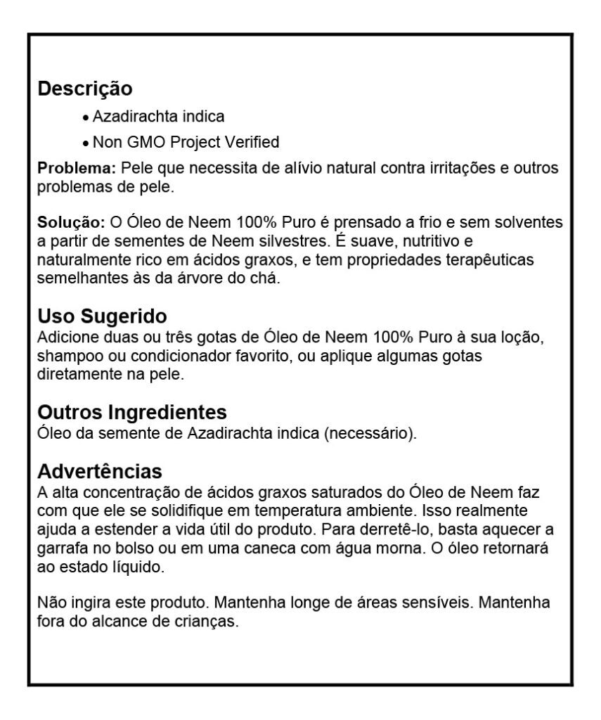 Óleo De Neem Now Foods 100% Pure 30ml Importado - Imagem 4