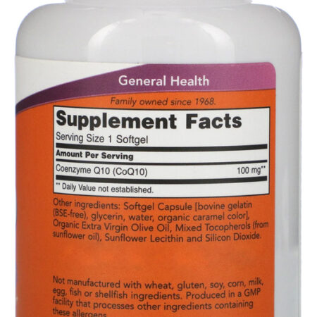 Coenzima Coq10 Now Foods 100mg 150 Softgels Importado 3un - Imagem 2