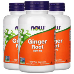 Raiz De Gengibre 550mg 100 Caps Importado 3un Now Foods