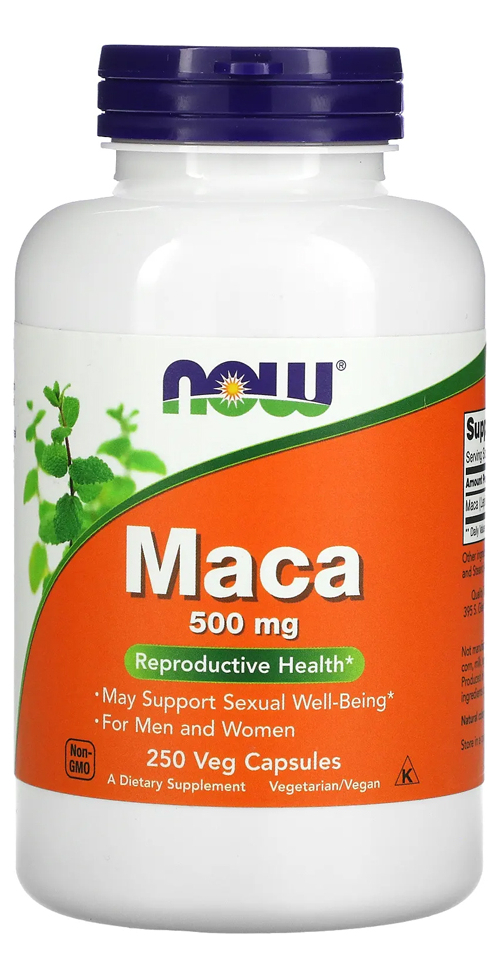 Maca Peruana 500mg Now Foods 250 Veg Caps Importado Eua/usa