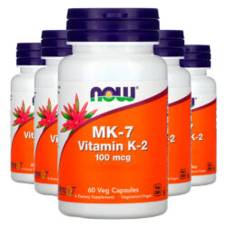 Mk-7 Vitamina K-2 100mcg 60 Veg Cáps Importado 5un Now Foods