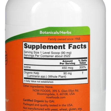 Kelp Em Pó Now Foods 227g + Porta Cápsulas +porta Cápsulas - Imagem 3