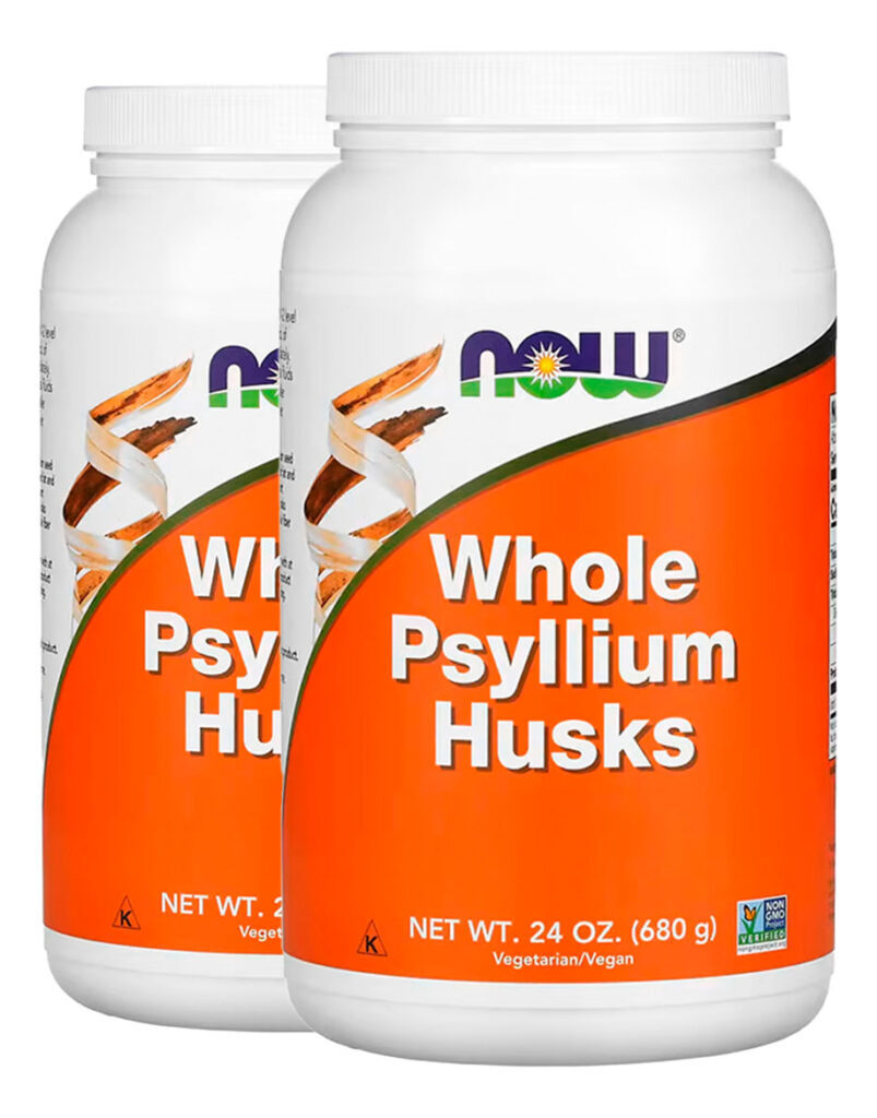 Cascas De Psyllium Inteiras 608g Importado 2un Now Foods