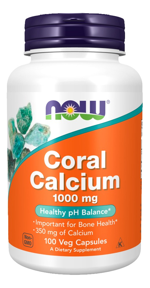 Coral Cálcio 1000mg Now Foods 100 Cáps Sabor N/a