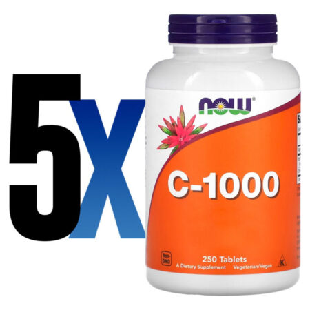 Vitamina C-1000mg 250 Tablets Importado 5un Now Foods - Imagem 2