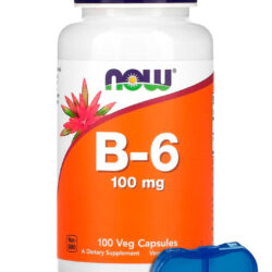 Vitamina B-6 100mg Now Foods 100 Cáps + Porta Cápsulas