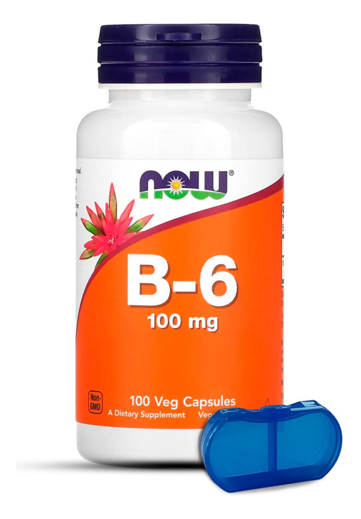 Vitamina B-6 100mg Now Foods 100 Cáps + Porta Cápsulas
