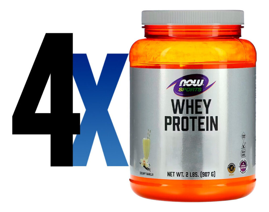 Whey Protein Pó 907g Baunilha Importado 4un Now Foods - Imagem 2