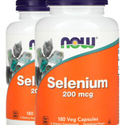 Selênio 200mcg Sem Fermento 180 Cáps Importado 2un Now Foods
