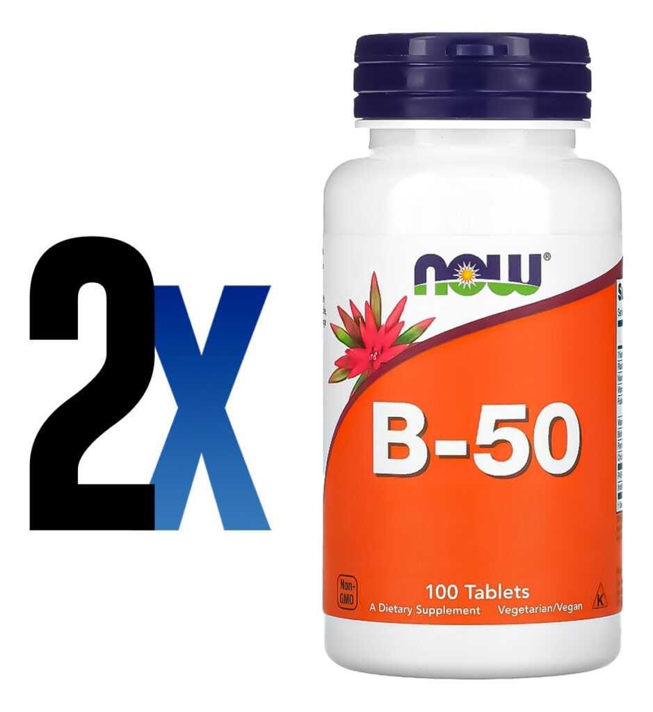 Vitamina B-50 100 Tablets Importado 2un Now Foods - Imagem 2