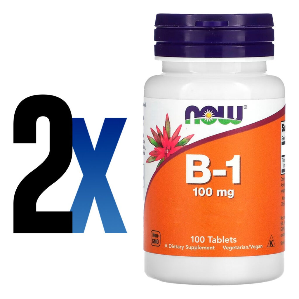 Vitamina B-1 100mg 100 Veg Tablets Importado 2un Now Foods - Imagem 2