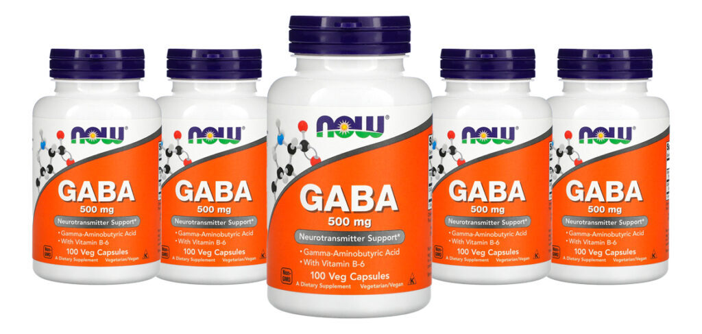 Now Foods Gaba/ácido Gama 500mg E Vitamina B6 100cap Veg 5un Sabor Sem Sabor