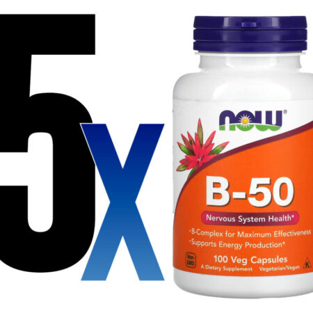 Vitamina B-50 Now Foods Vitaminas Complexo B 100veg Caps 5un - Imagem 2