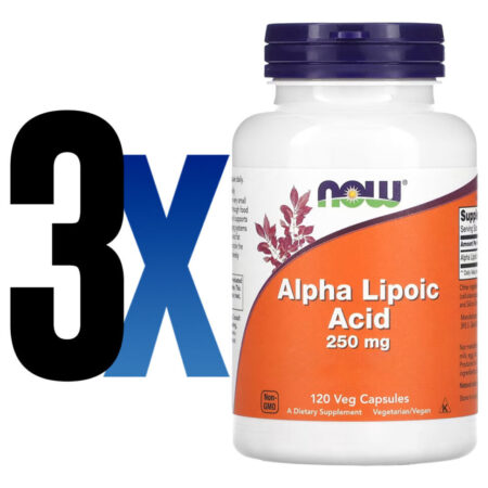 Ácido Alfa Lipóico 250mg Now Foods 120cápsulas Importado 3un - Imagem 2