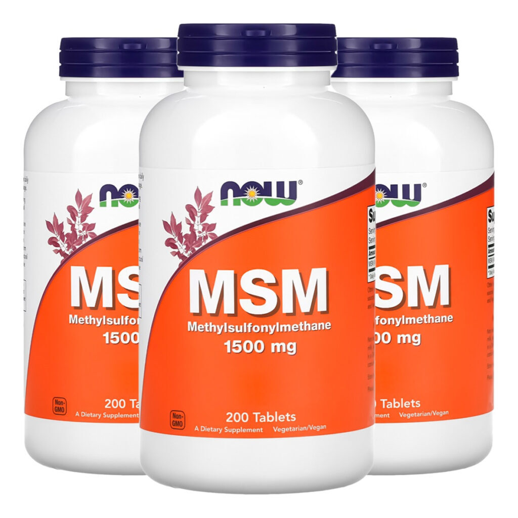 Msm 1500mg 200 Tablets Importado 3un Now Foods