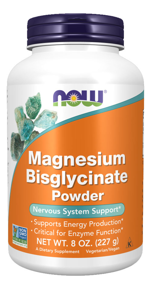 Now Foods Bisglicinato De Magnésio Em Pó 227g Importado