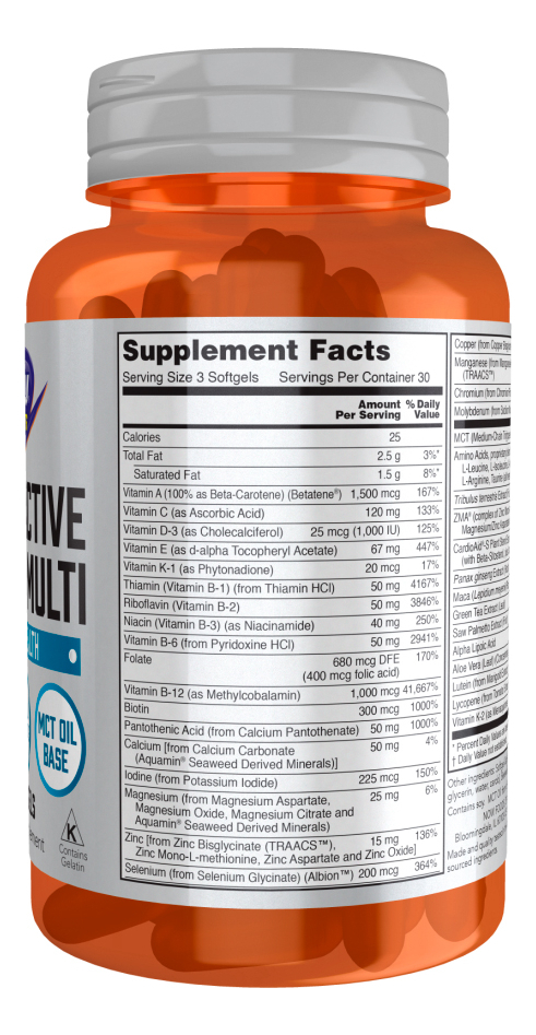 Multivitamínico Homens Nowfoods Active 90sgel Importado 2un - Imagem 3