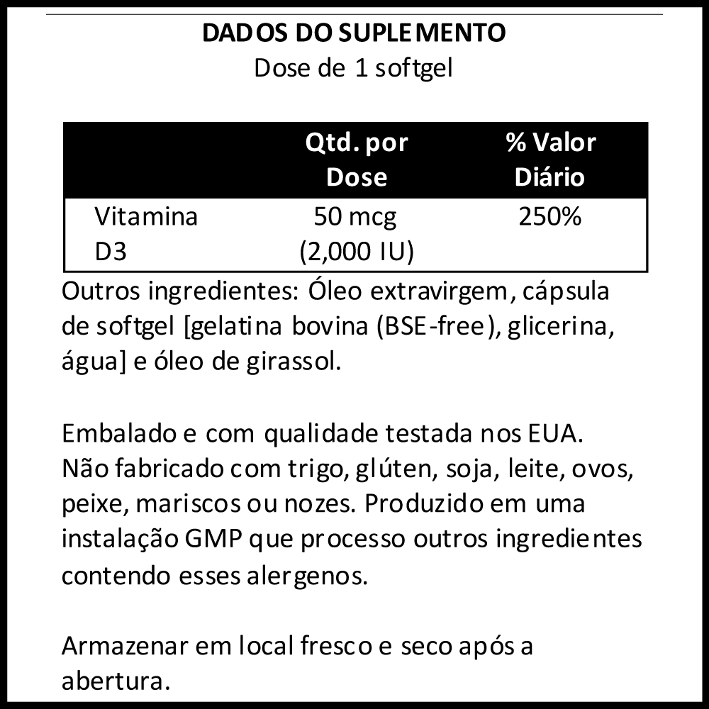 Vitamina D3 Now Foods 120 Softgels + Porta Cápsulas - Imagem 4