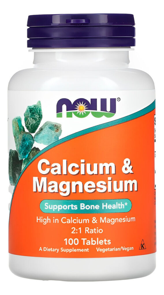Now Foods Cálcio E Magnésio 500/250mg 100 Tabs Importado
